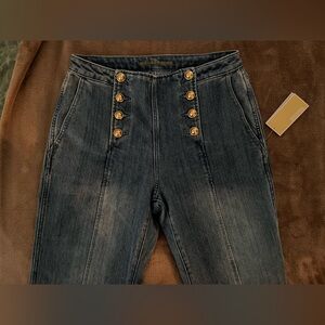 NWT Michael Kors High Rise button up jeans